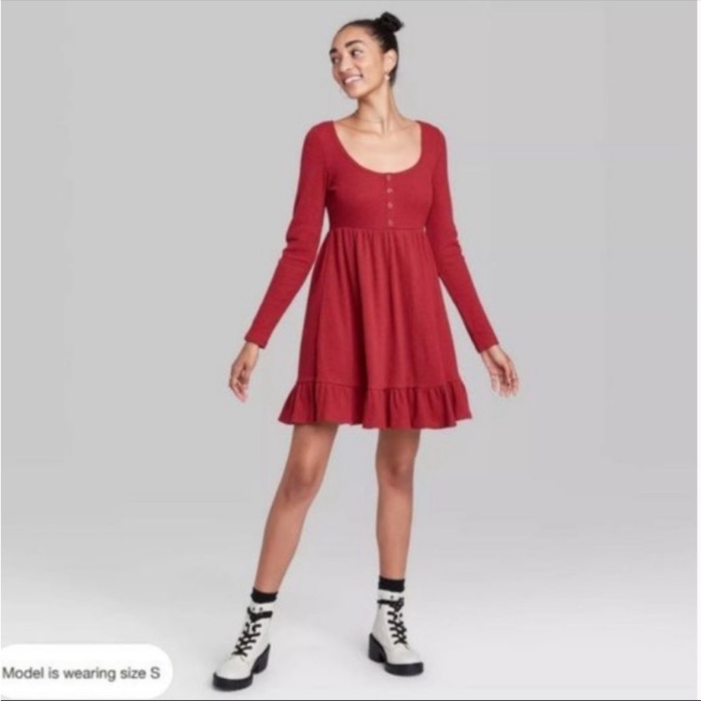 🆕 Wild Fable Waffle Knit Longsleeve Dress